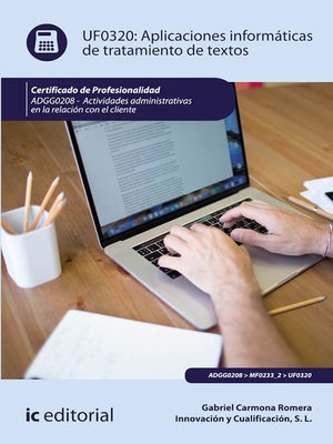 cover image of Aplicaciones Informáticas de tratamiento de textos. ADGG0208